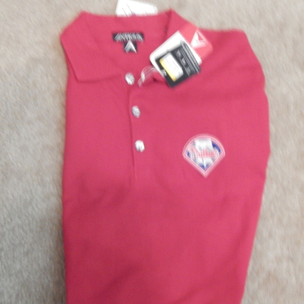 PHILADELPHIA PHILLIES ANTIGUA DESERT DRY POLO SM